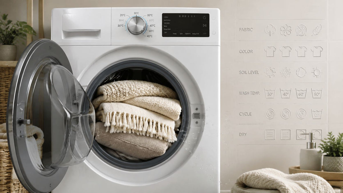 Machine Wash Temperature Guide for Sofa Covers and Throws