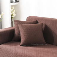 Cushion Cover - Diamond Jacquard - Brown