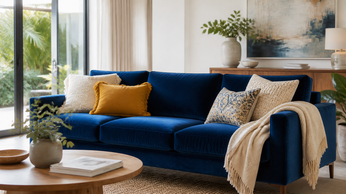 Styling a Blue Sofa Velvet