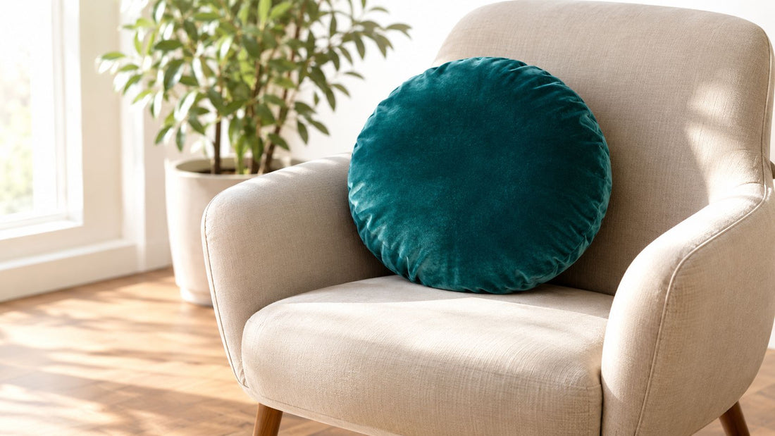 Round Velvet Cushion: What One Velvet Cushion Does to a Room