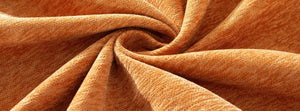 Elligate Orange: close-up of the original throw fabric.