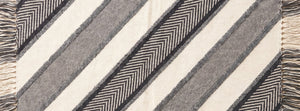 Klint Charcoal Grey throw fabric detail — AI-generated from product references.