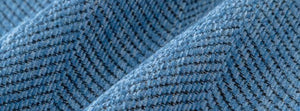 Real Herpome Denim Blue herringbone weave.