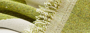 Skymoore Green: close-up of the original throw fabric.