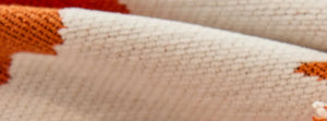Skymoore Orange: close-up of the original throw fabric.