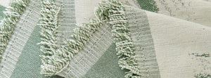 Yeluxe Sage: close-up of the original throw fabric.