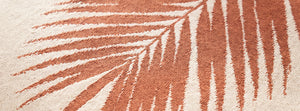 Yeluxe Terracotta throw fabric detail — AI-generated from product references.