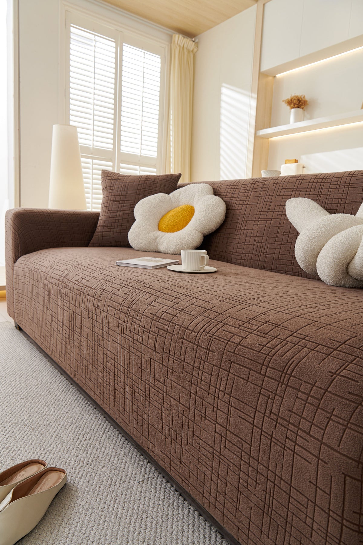 Couch Cover - Arquette - Coffee Brown