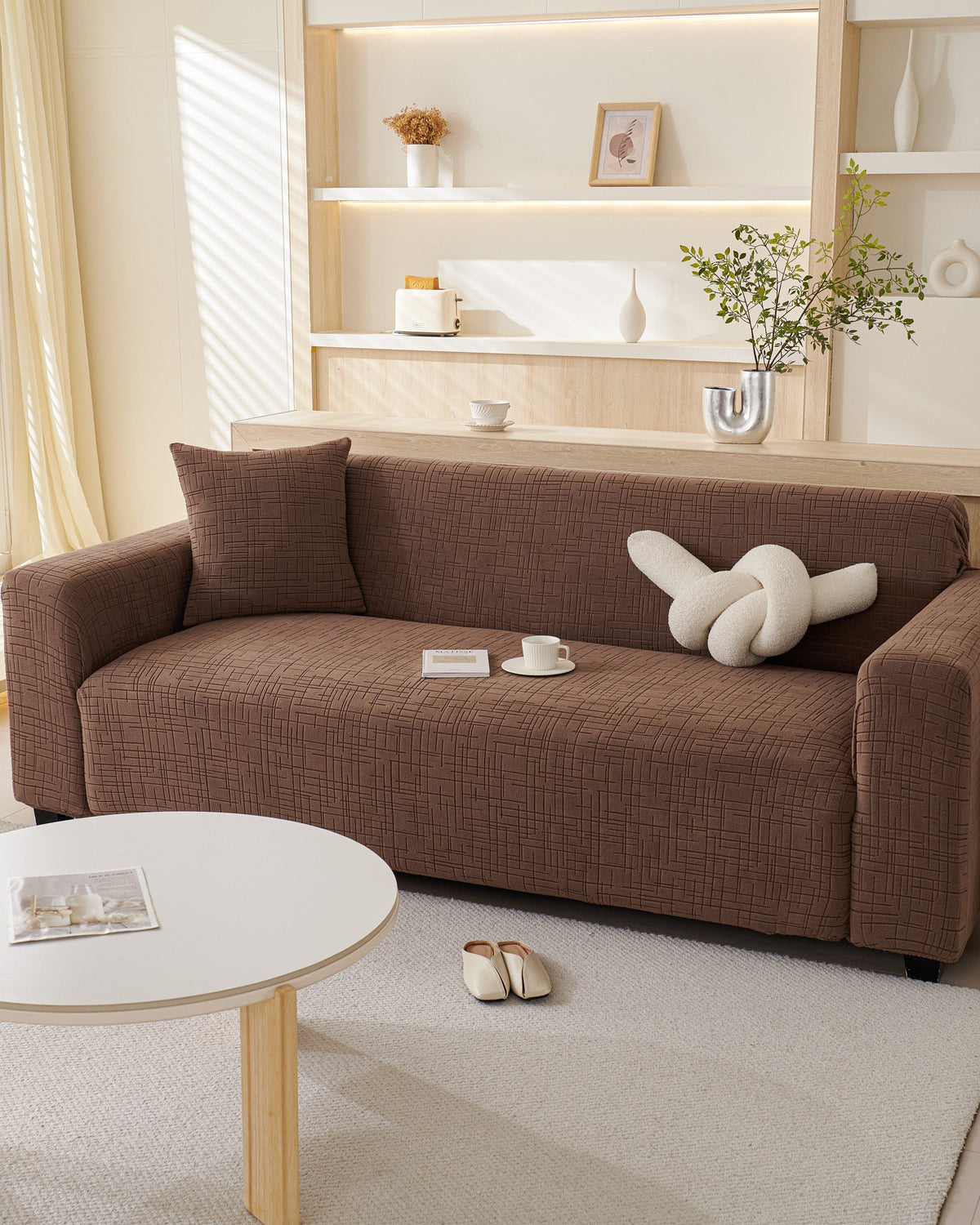 Couch Cover - Arquette - Coffee Brown