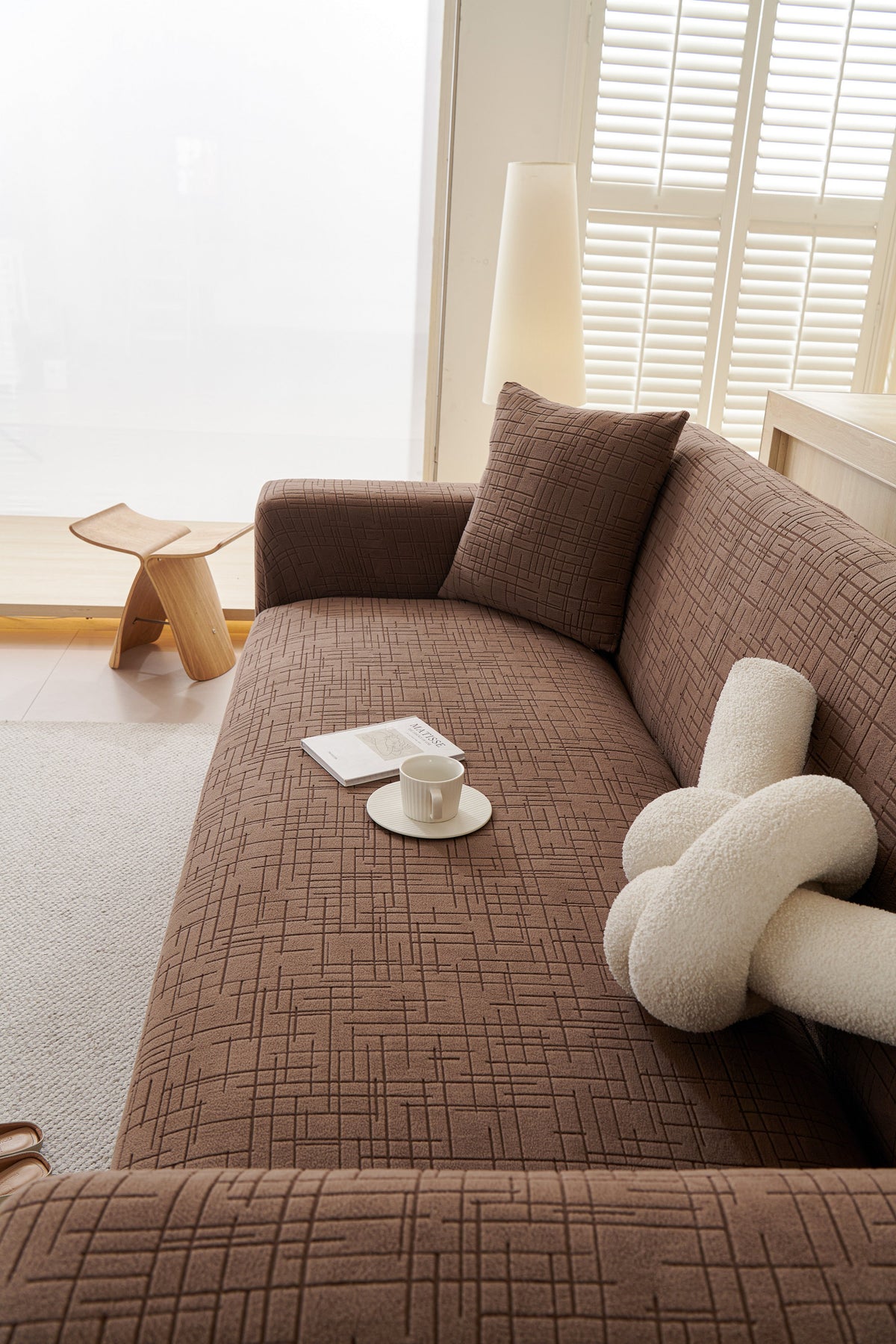 Couch Cover - Arquette - Coffee Brown