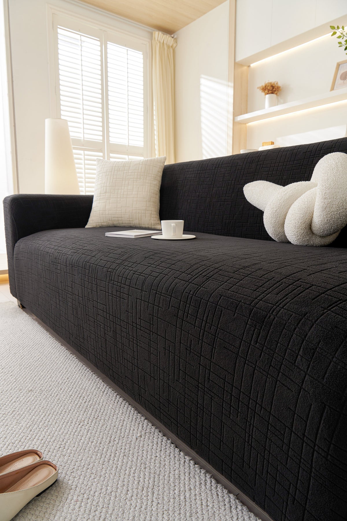 Couch Cover - Arquette - Jet Black