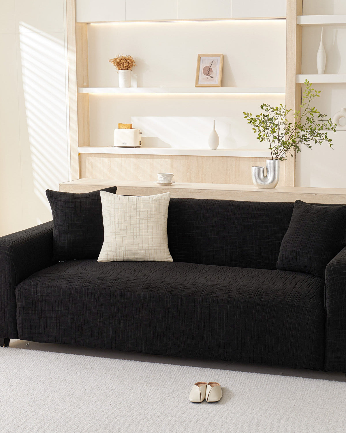 Couch Cover - Arquette - Jet Black