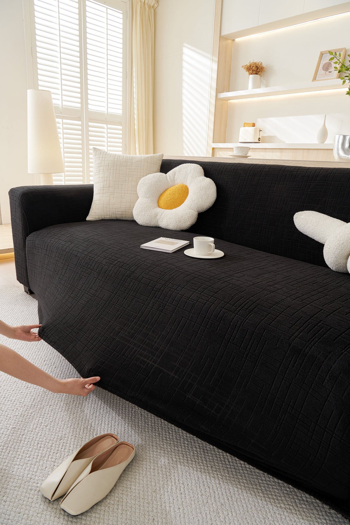 Couch Cover - Arquette - Jet Black
