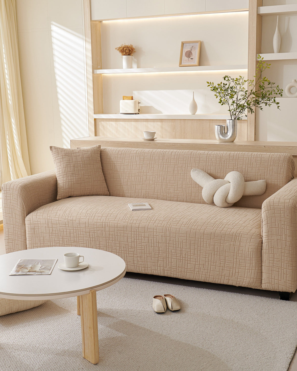 Couch Cover - Arquette - Milk Tea