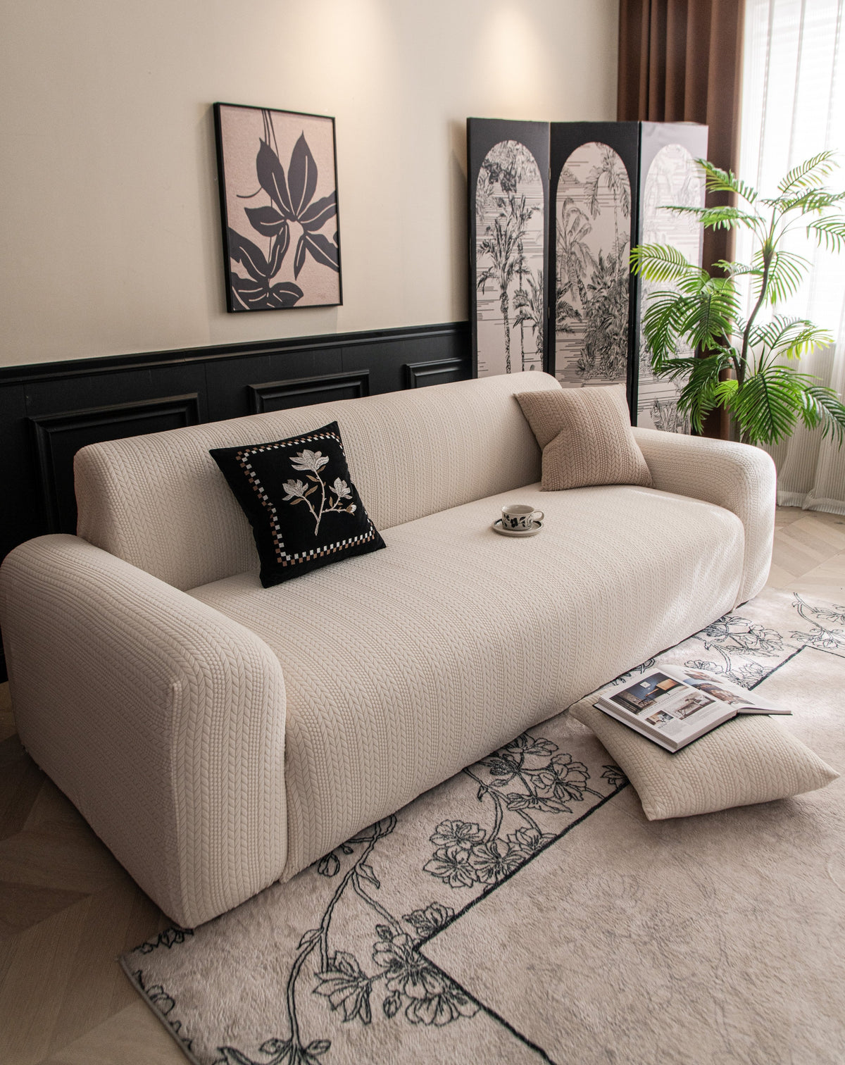 Couch Cover - Braelyn - Cream White