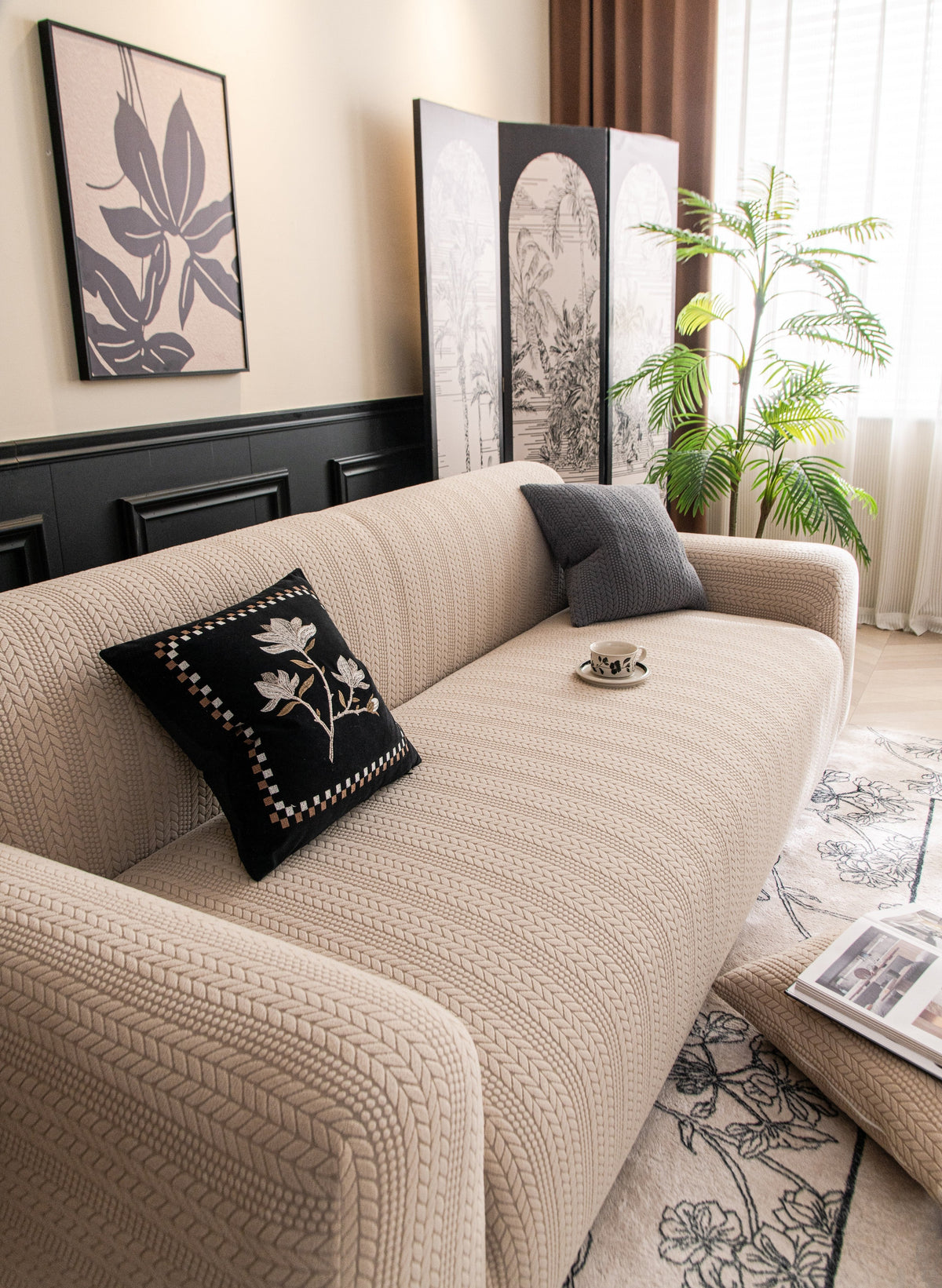 Couch Cover - Braelyn - Khaki