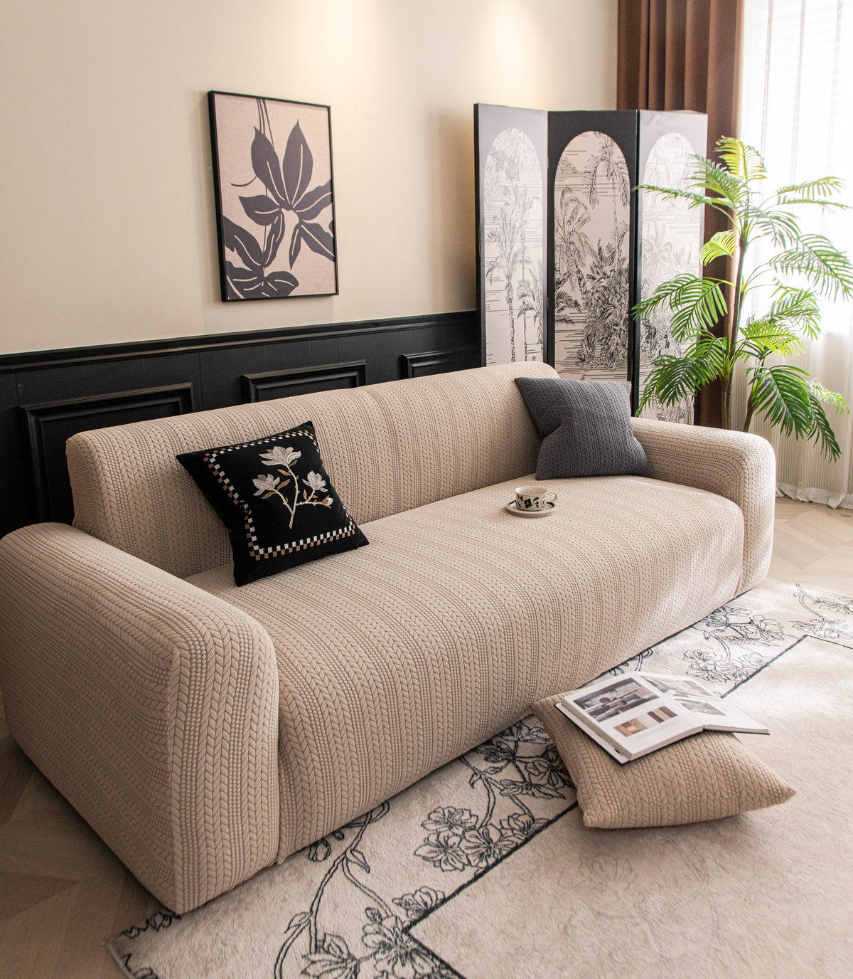 Couch Cover - Braelyn - Khaki