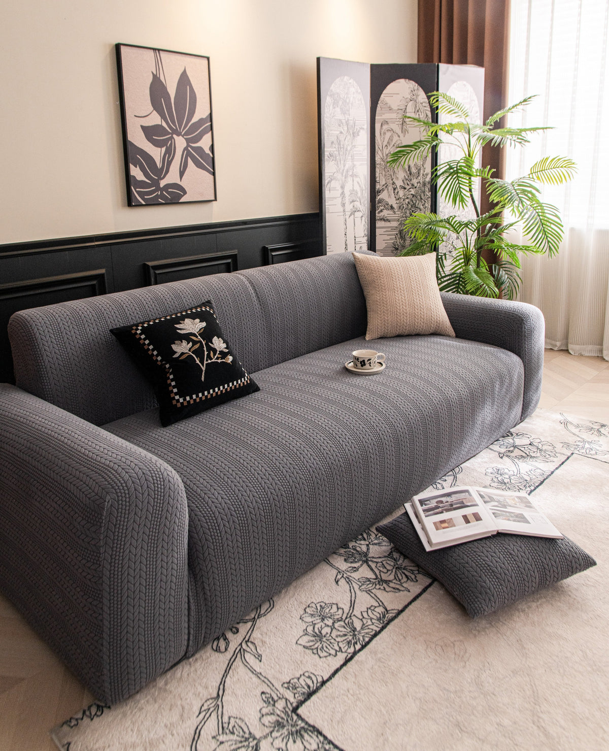 Couch Cover - Braelyn - Space Grey