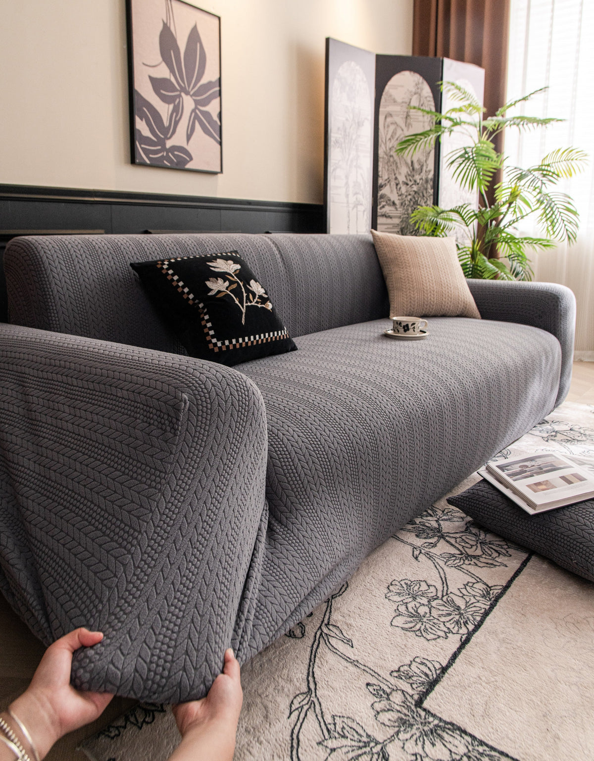 Couch Cover - Braelyn - Space Grey