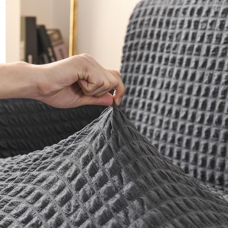 Couch Cover - Bobble-Textured - Anthracite Grey - Adaptable & Expandable