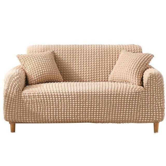 Couch Cover - Bobble-Textured - Beige - Adaptable & Expandable