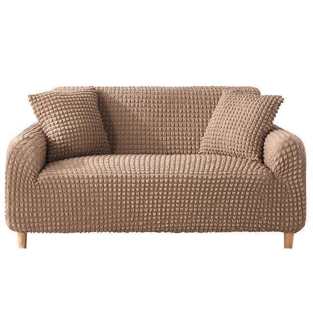 Couch Cover - Bobble-Textured - Brown - Adaptable & Expandable