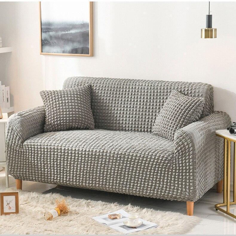 Couch Cover - Bobble-Textured - Grey - Adaptable & Expandable