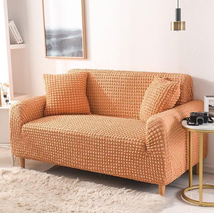 Couch Cover - Bobble-Textured - Orange - Adaptable & Expandable