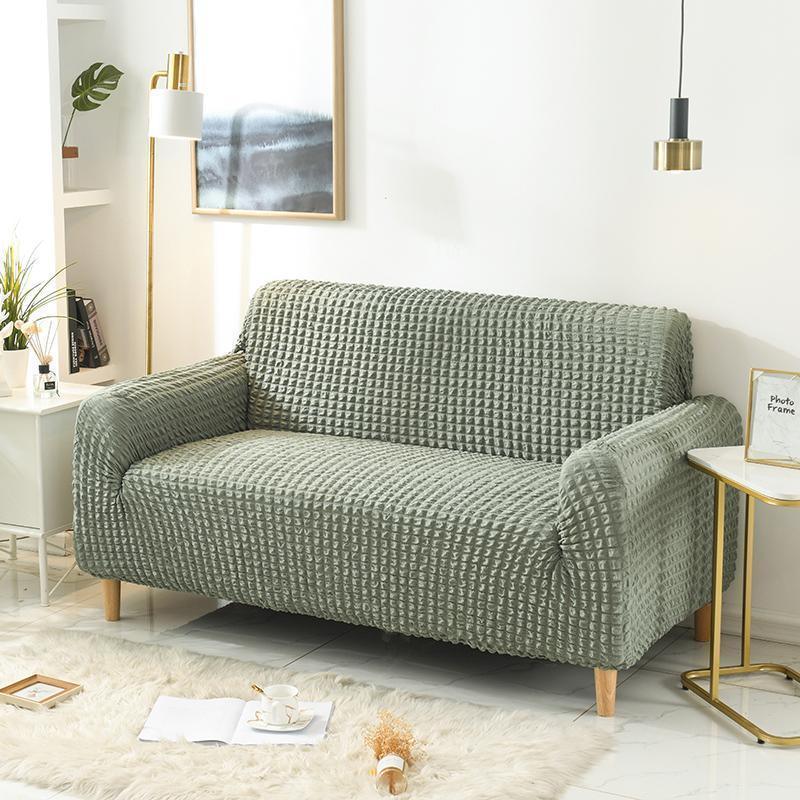Couch Cover - Bobble-Textured - Pale Green - Adaptable & Expandable
