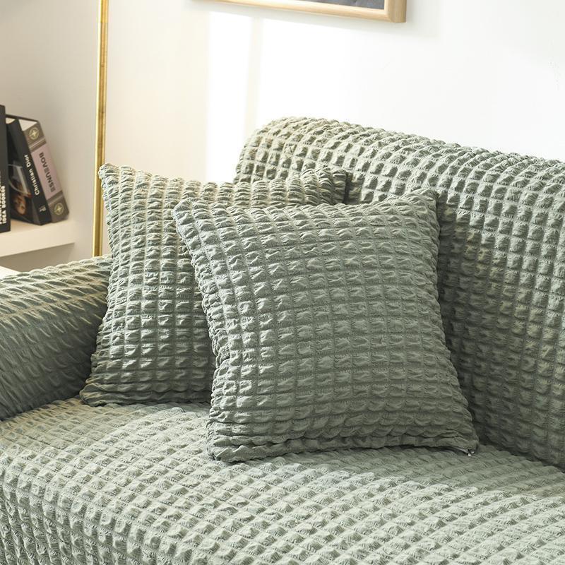 Couch Cover - Bobble-Textured - Pale Green - Adaptable & Expandable