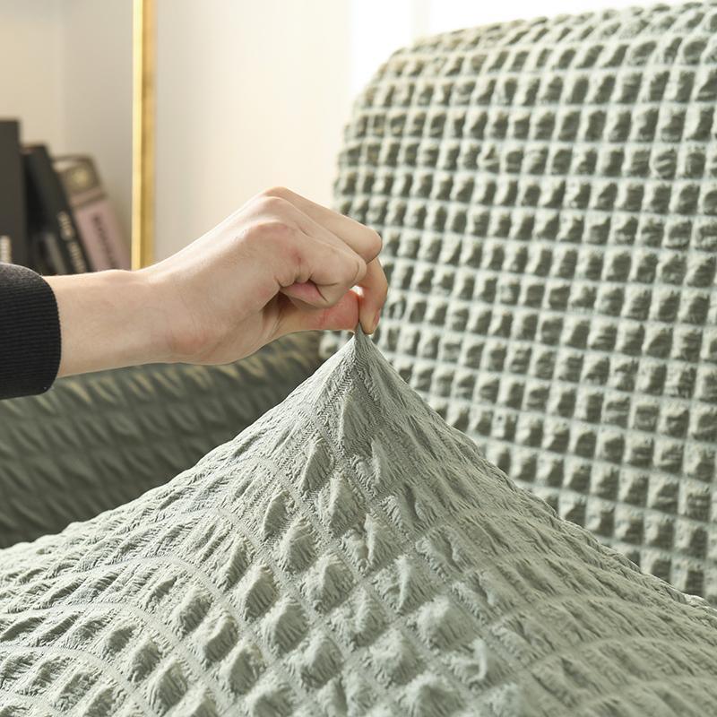 Couch Cover - Bobble-Textured - Pale Green - Adaptable & Expandable