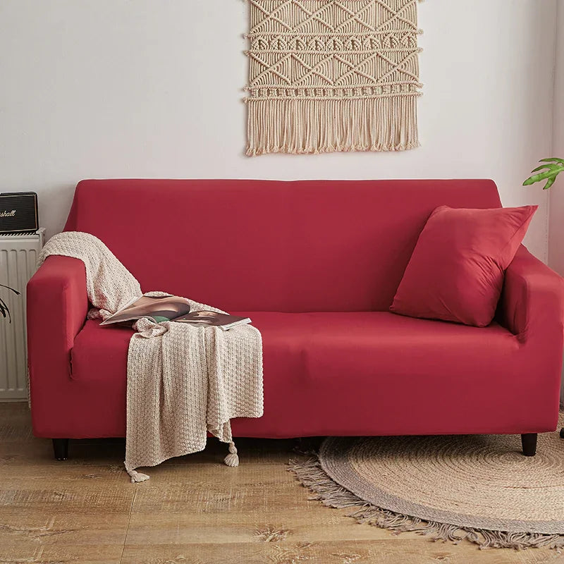 Couch Cover - Cherry Red - Adaptable & Expandable