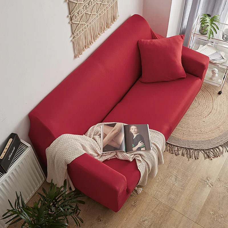 Couch Cover - Cherry Red - Adaptable & Expandable