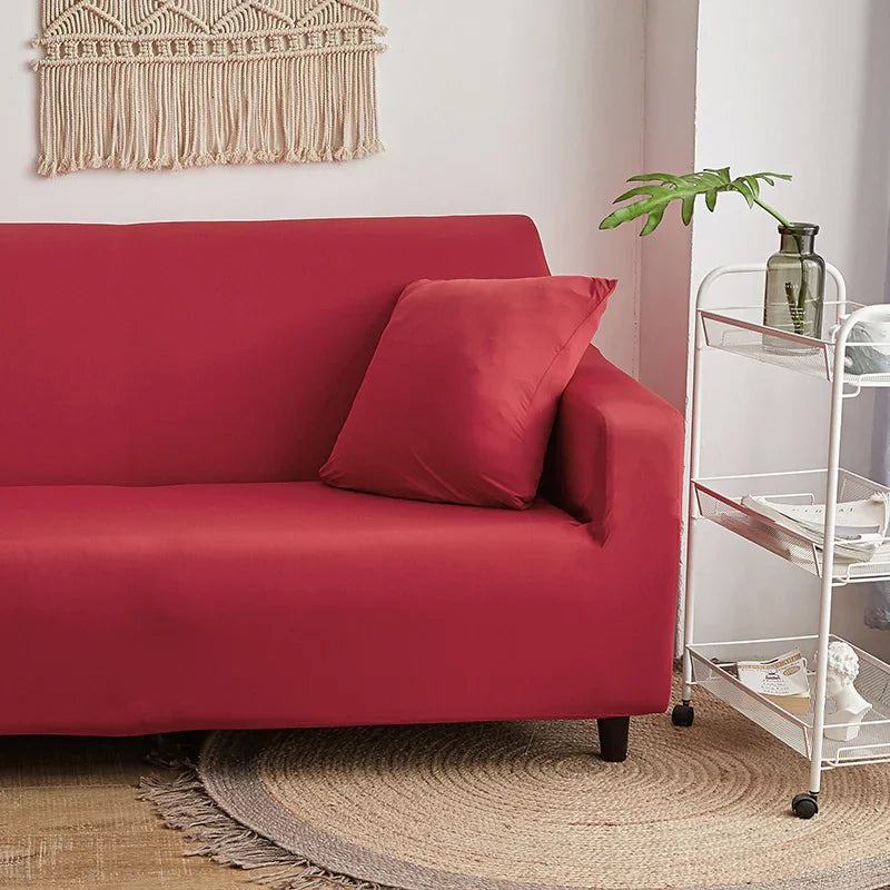 Couch Cover - Cherry Red - Adaptable & Expandable
