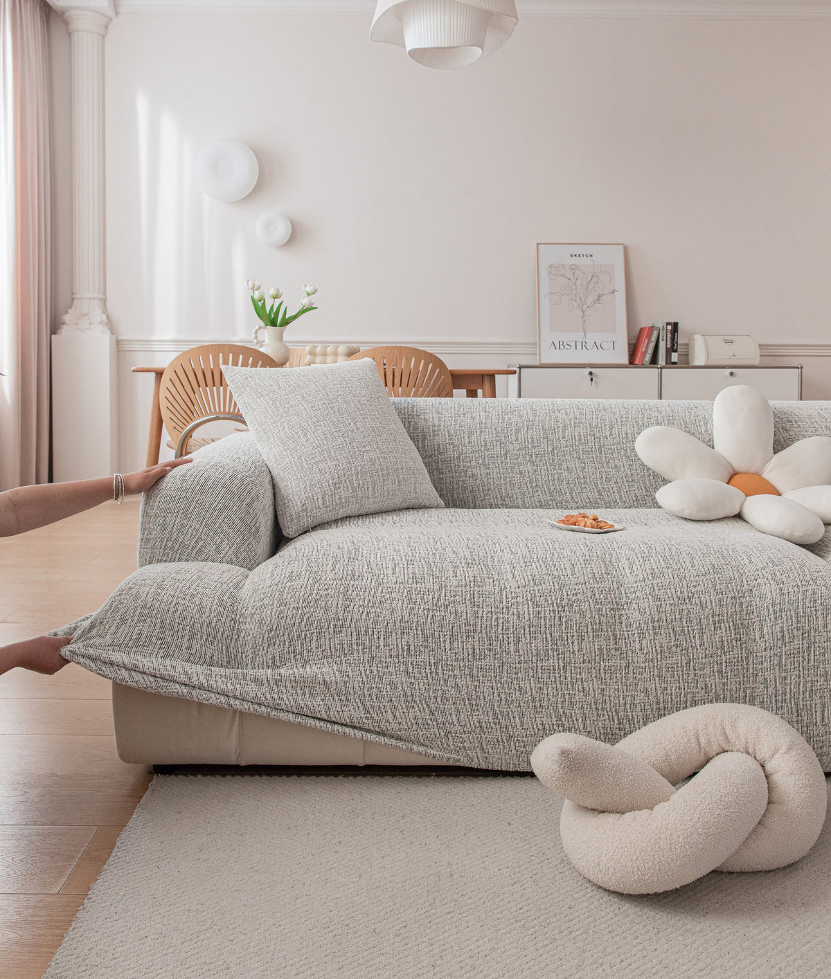 Couch Cover - Crossmere - Space Grey