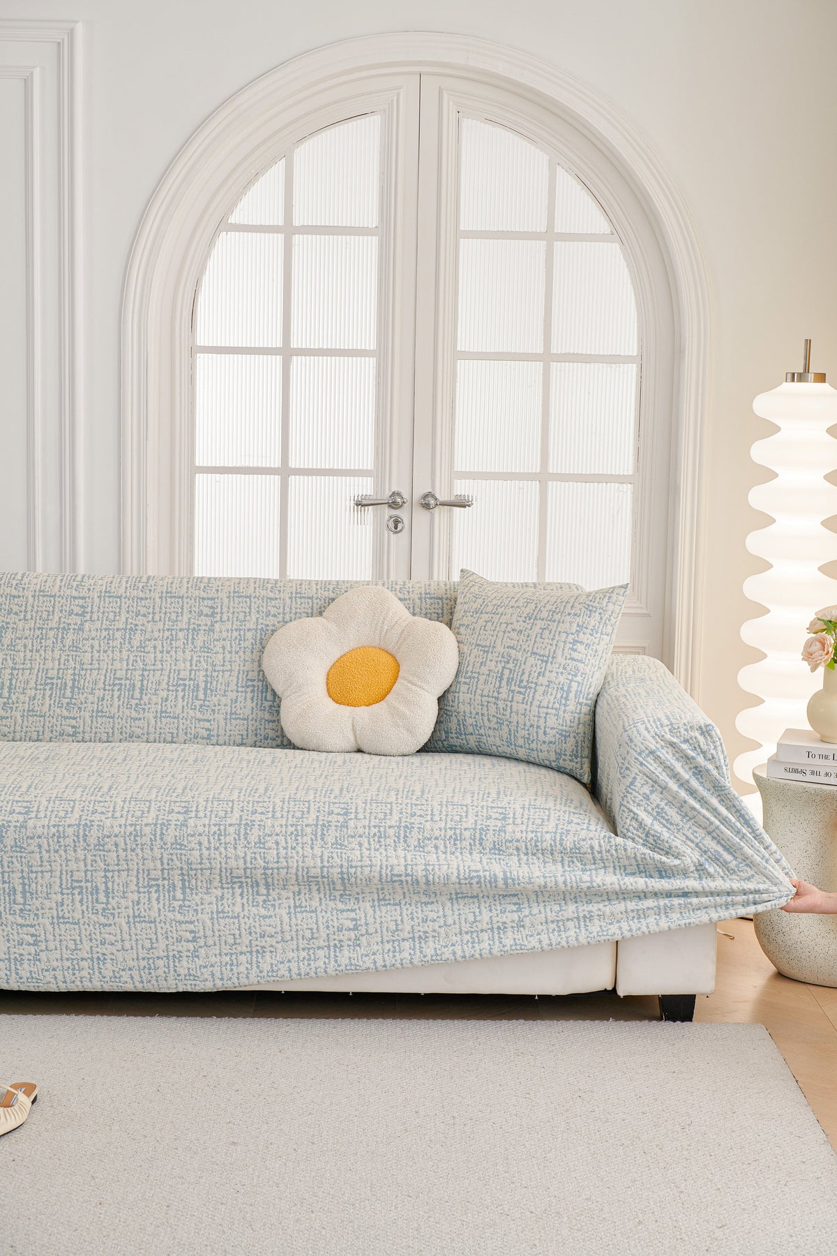Couch Cover - Gridelle - Blue