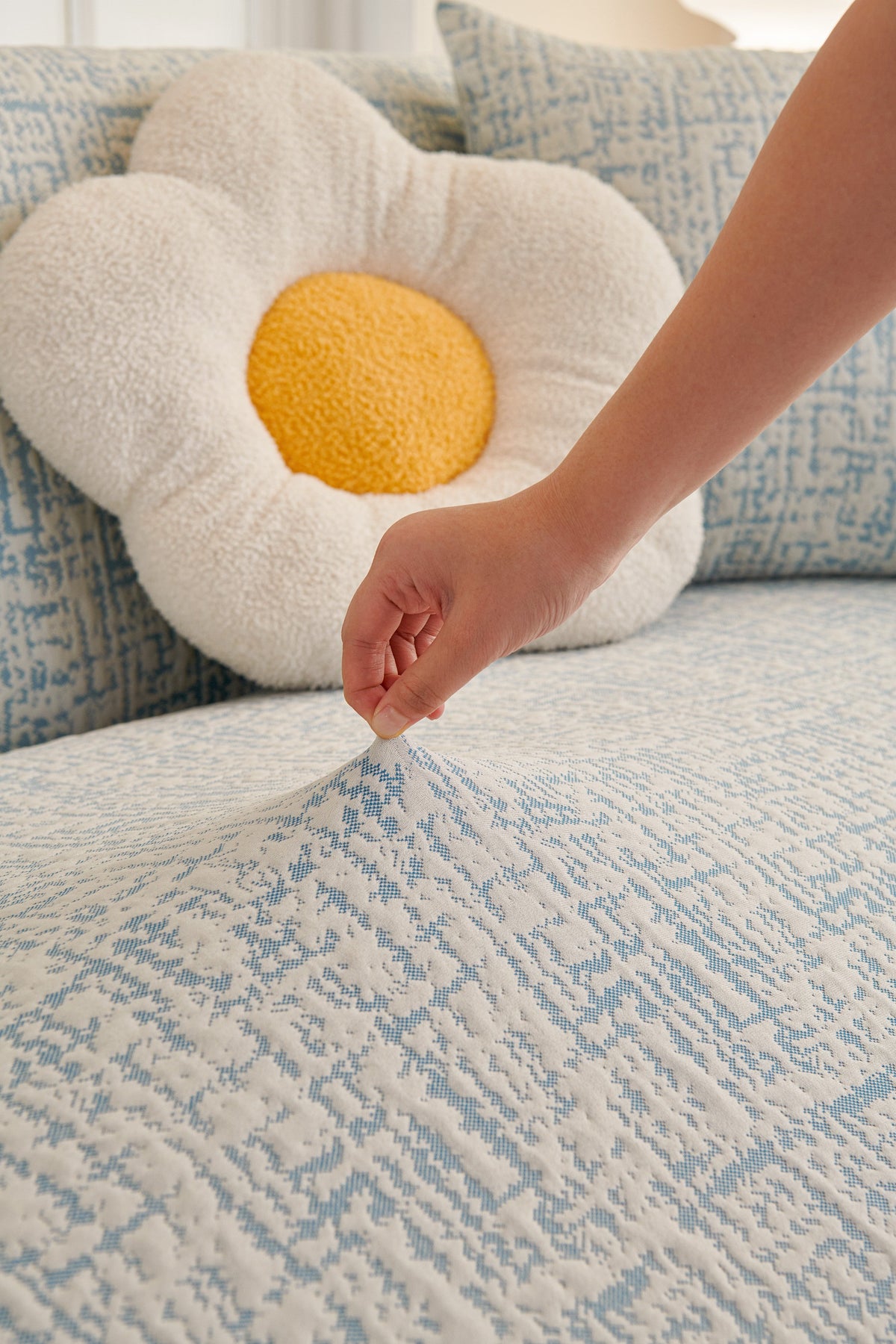 Couch Cover - Gridelle - Blue
