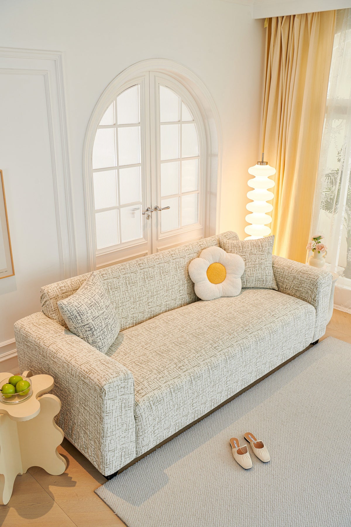 Couch Cover - Gridelle - Coffee Brown