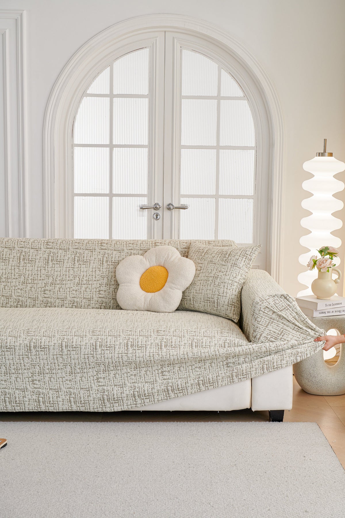 Couch Cover - Gridelle - Coffee Brown