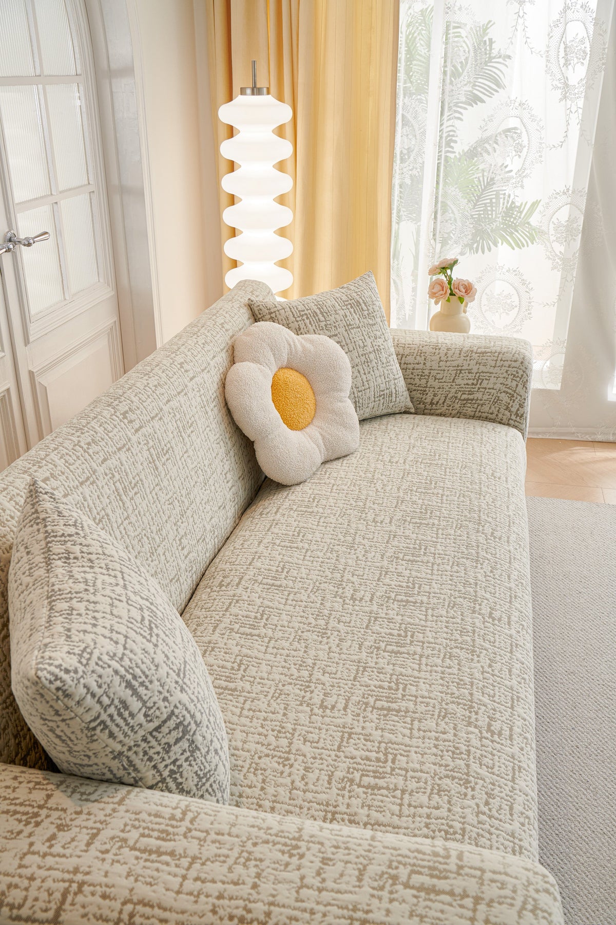 Couch Cover - Gridelle - Coffee Brown