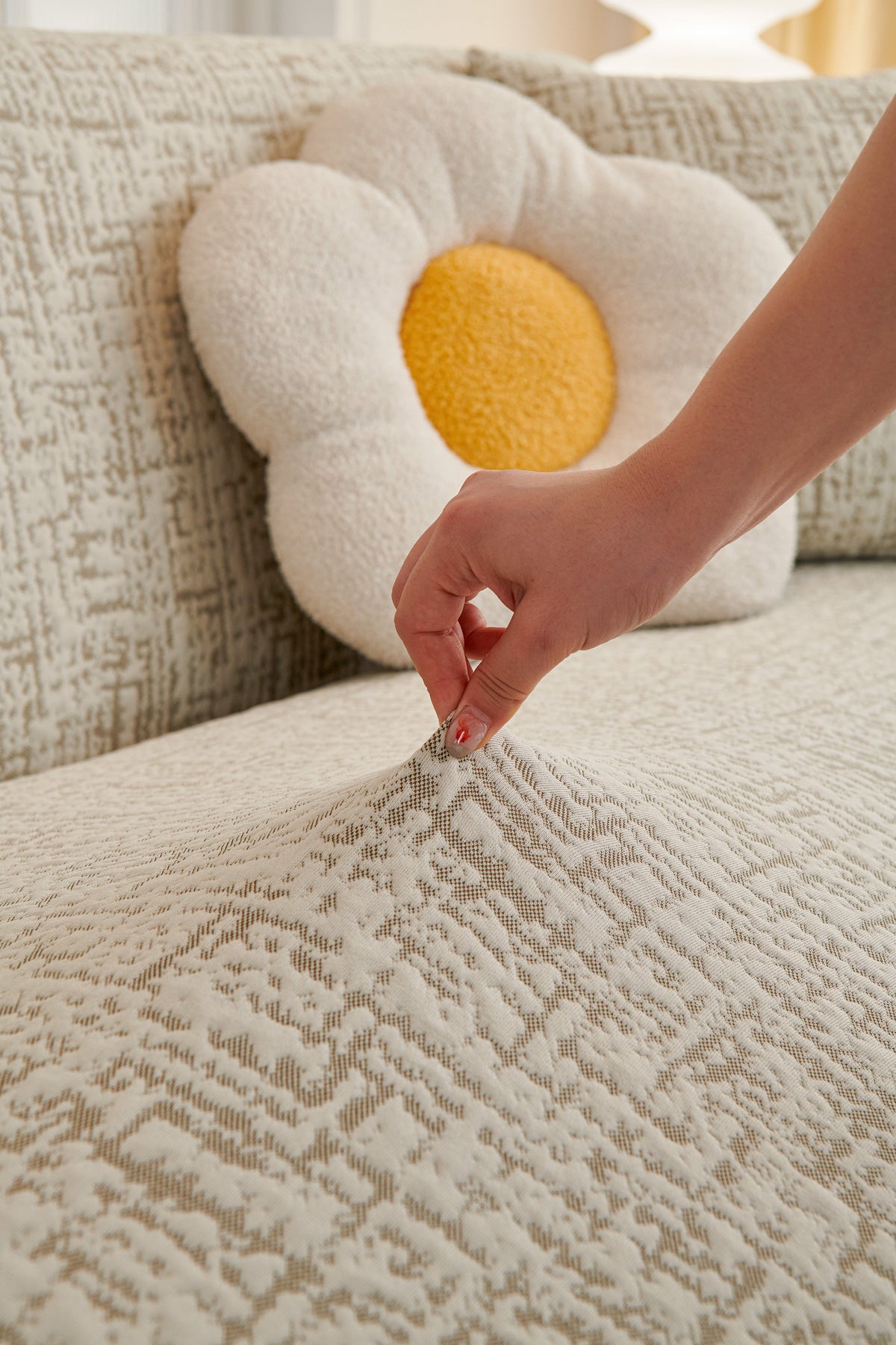 Couch Cover - Gridelle - Coffee Brown