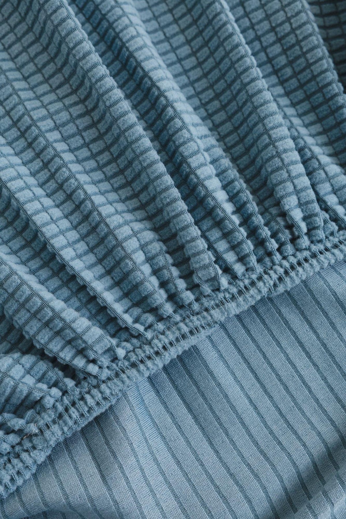 Couch Cover - Jacquard - Sky Blue - Adaptable & Expandable