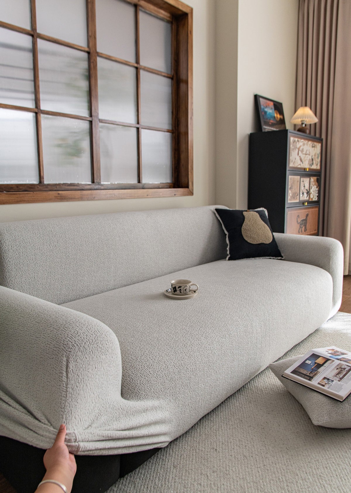 Couch Cover - Veloura - Cloud Grey