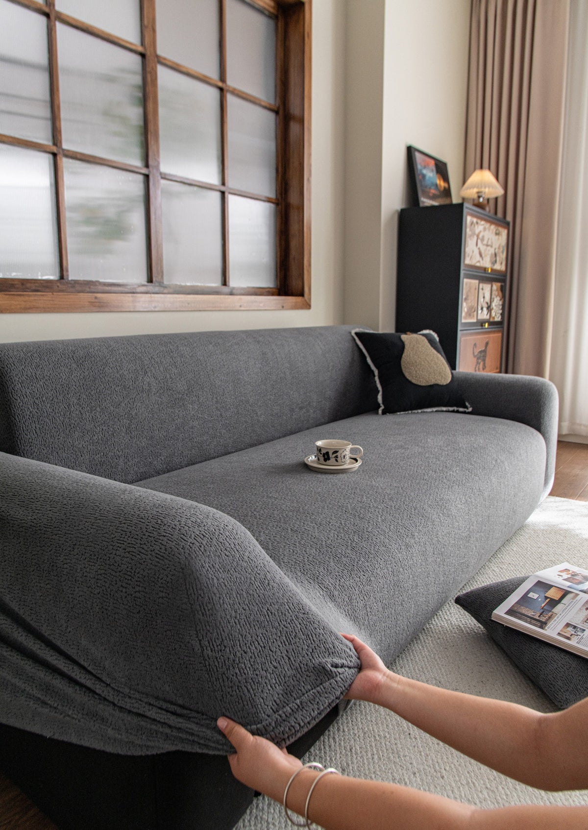 Couch Cover - Veloura - Space Grey