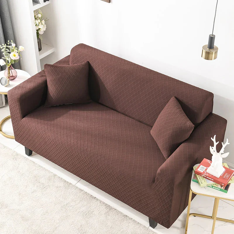 Cushion Cover - Diamond Jacquard - Brown