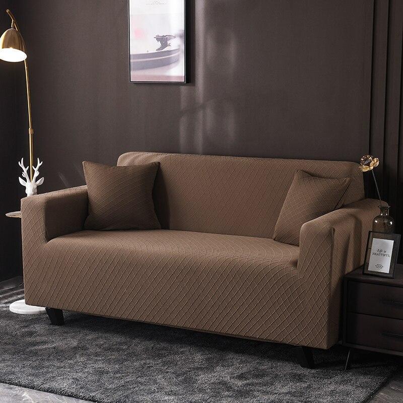 Cushion Cover - Diamond Jacquard - Chestnut Brown