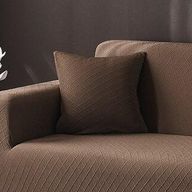 Cushion Cover - Diamond Jacquard - Chestnut Brown