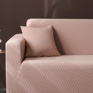 Cushion Cover - Diamond Jacquard - Light Brown