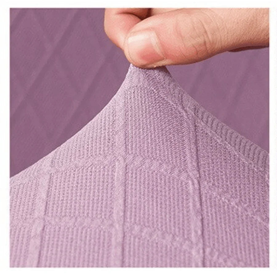 Couch Cover - Diamond Jacquard - Pale Purple - Adaptable & Expandable