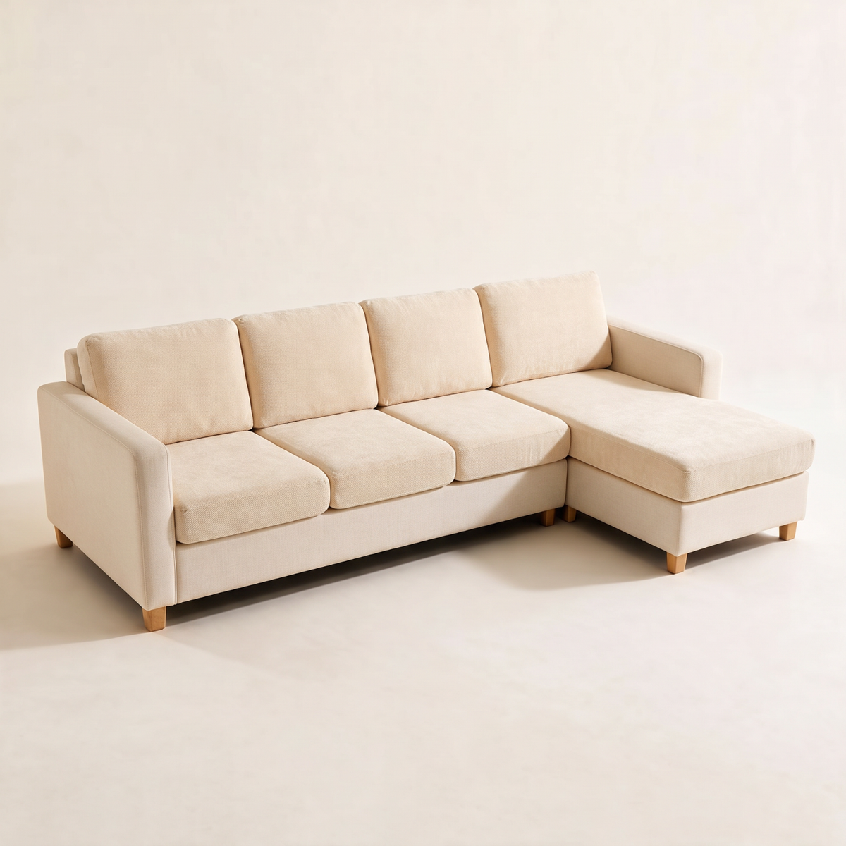 Luma Beige fitted sofa cushion covers — Studio hero